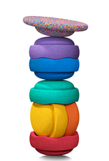 Stapelstein CLASSIC SET - RAINBOW - 6 stenen + Board Confetti