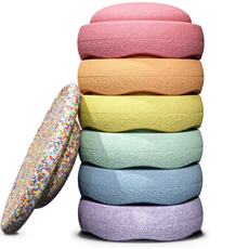 Stapelstein SUPER CONFETTI RAINBOW SET PASTEL SET +BOARD