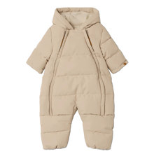 Lil' Atelier Nbflamedow03 Puffer Snowsuit Fo Lil Oxford Tan