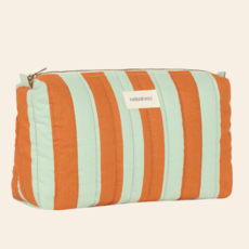 Nobodinoz Stories Ltd Toiletry Case 27X17X12 Green Orange Stripes