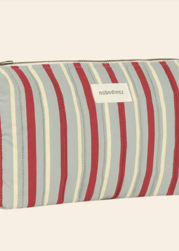 Nobodinoz Stories Ltd Toiletry Case 27X17X11 Blue Red Stripes