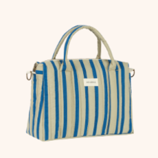 Nobodinoz Stories Ltd Stroller Organizer 30X22X12 Green Blue Stripes
