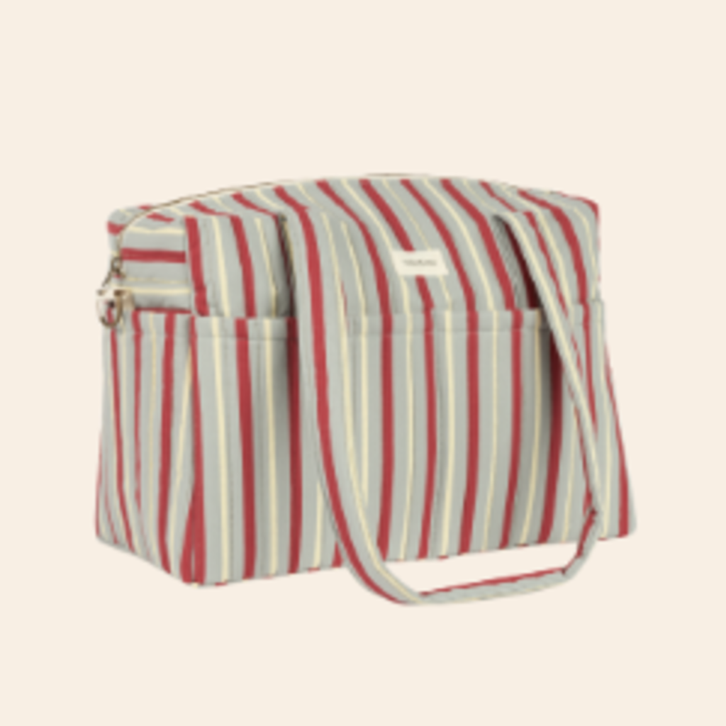 Nobodinoz Stories Ltd Stroller Bag 40X30X25 Blue Red Stripes