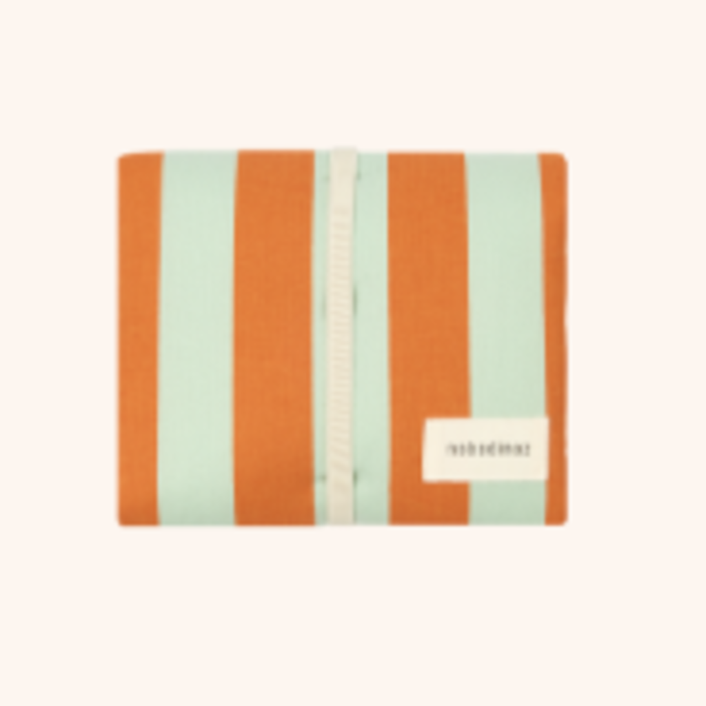 Nobodinoz Stories Ltd Changing Pad 45X66 Green Orange Stripes