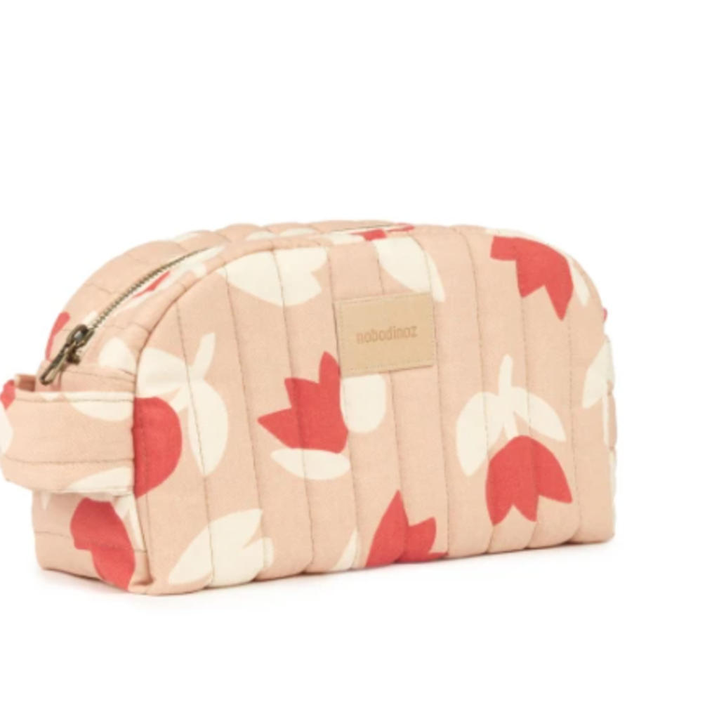 Nobodinoz Hyde Park Waterproof Vanity Case 26X15X10 Red Tulips