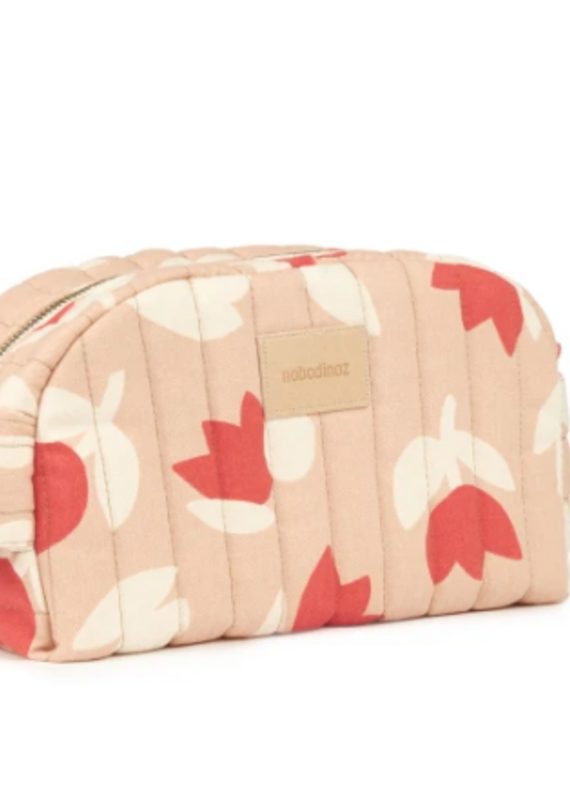 Nobodinoz Hyde Park Waterproof Vanity Case 26X15X10 Red Tulips