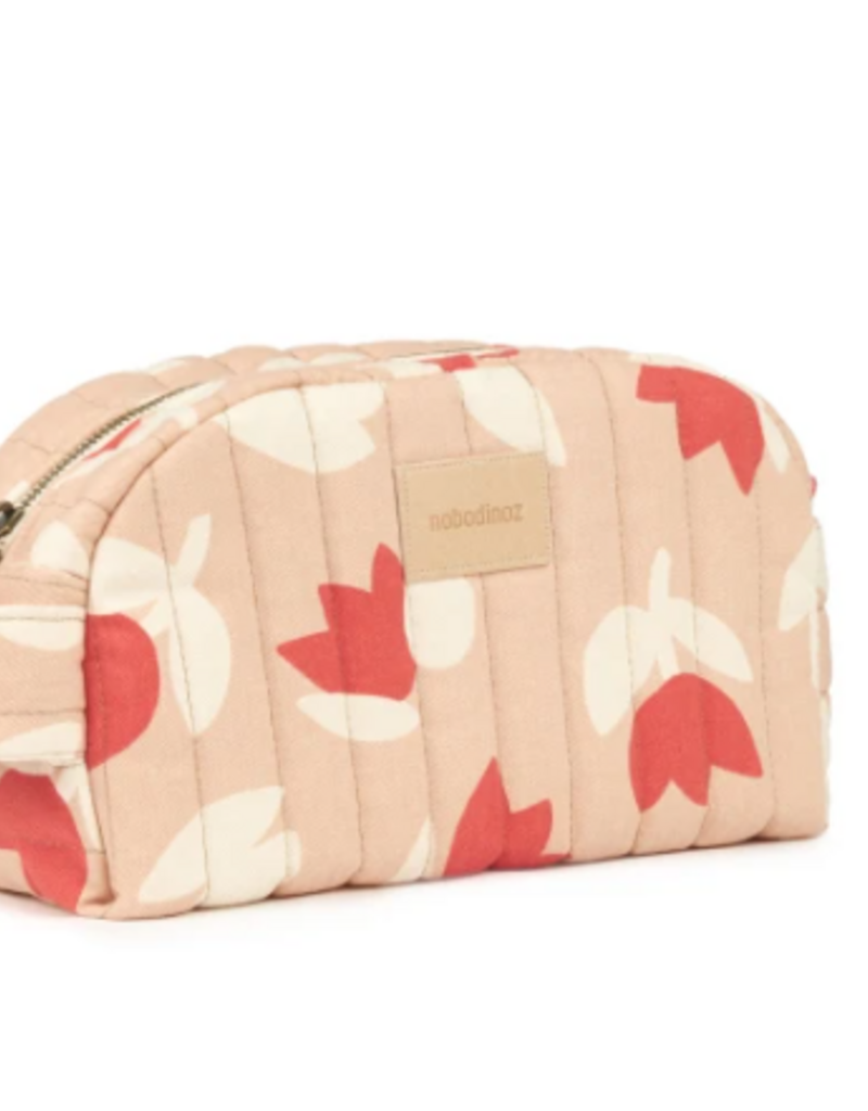 Nobodinoz Hyde Park Waterproof Vanity Case 26X15X10 Red Tulips