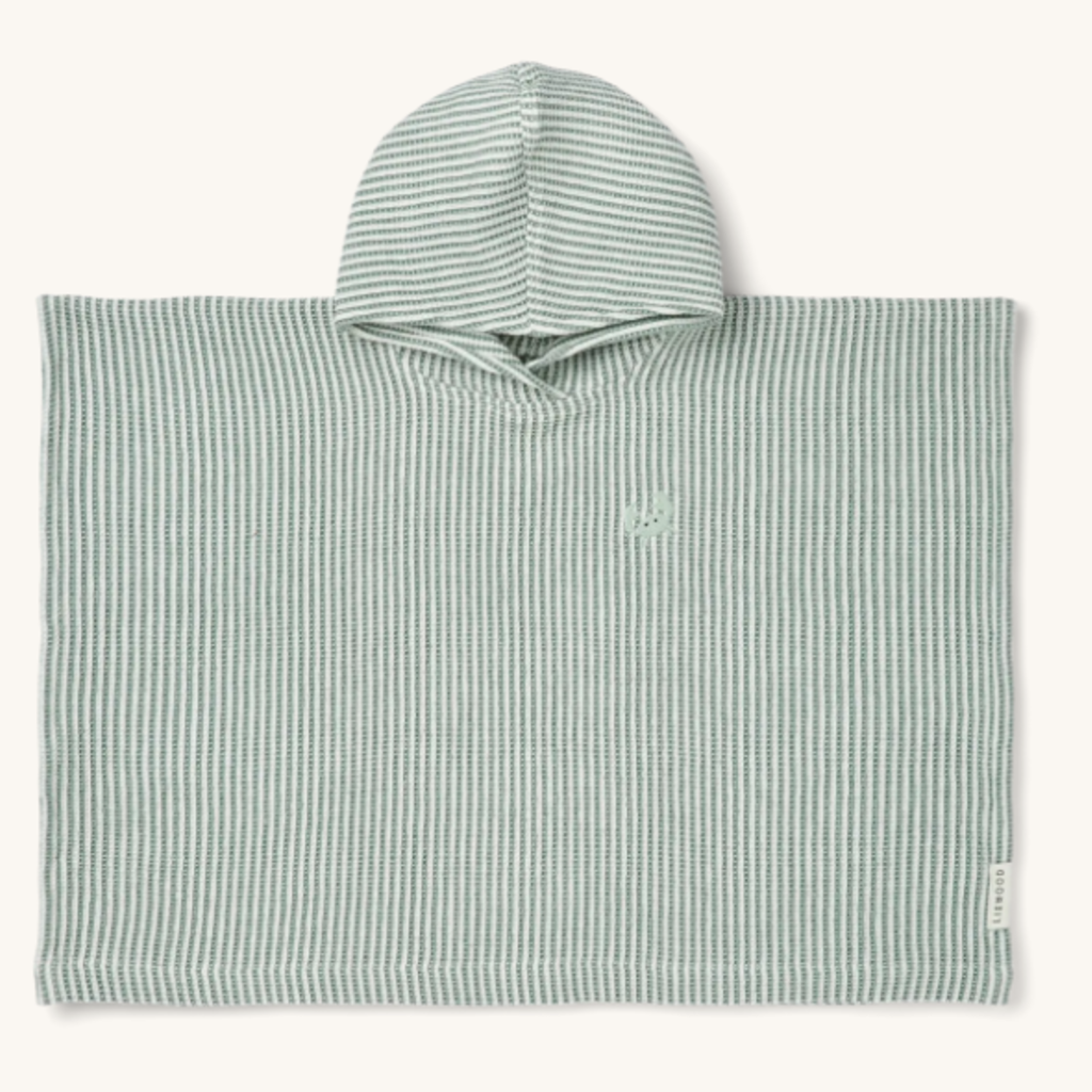 Liewood Paco Poncho Embroidery Peppermint / Creme de la creme