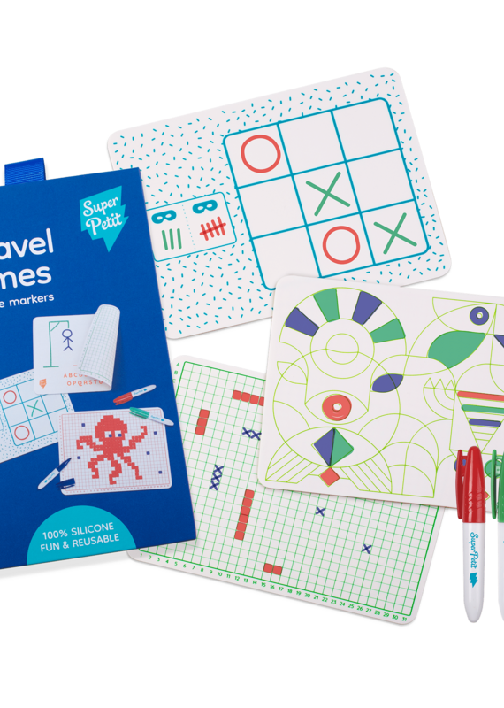 Super Petit Travel game 3 mini reversible silicone mats + 3 erasable markers included