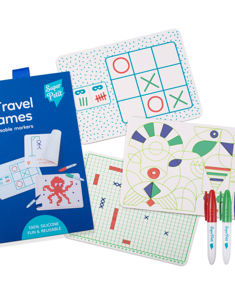 Super Petit Travel game 3 mini reversible silicone mats + 3 erasable markers included