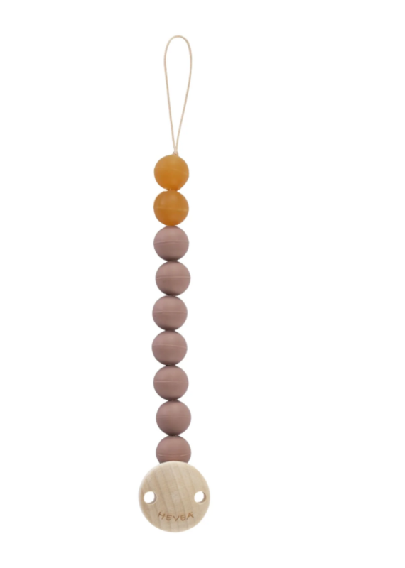 Hevea Pacifier Holder Tan Beige