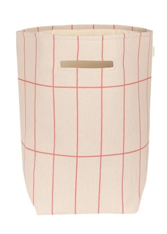 Nobodinoz Grand panier de rangement Vibes Pink Red Grid