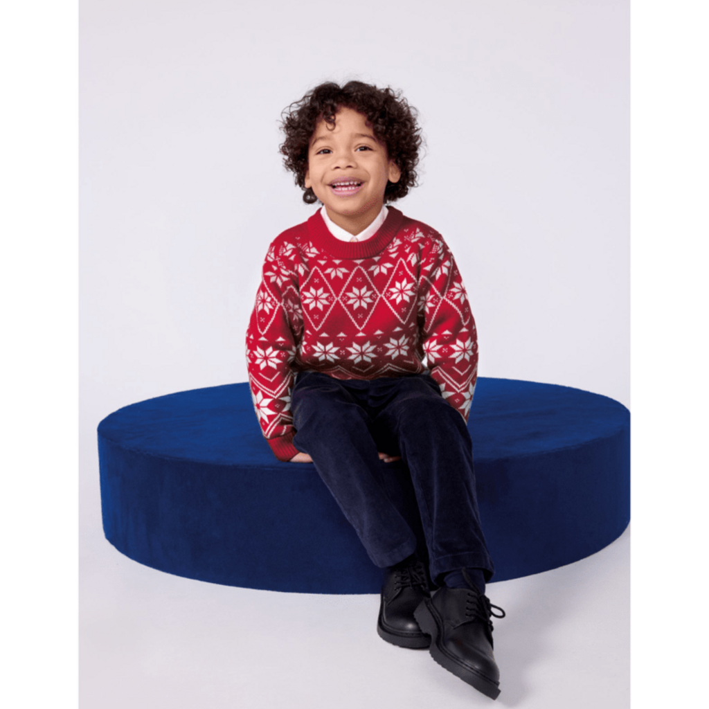 Petit Bateau Pull Amarante/Marshmallow A0Eep