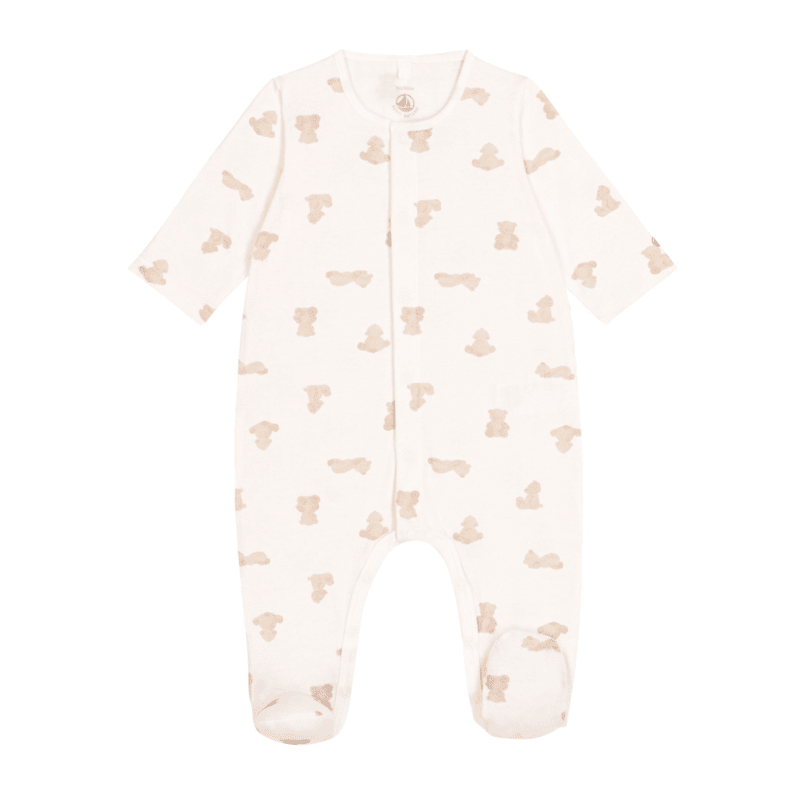 Petit Bateau Dors Bien Marshmallow/Brun A0Drm