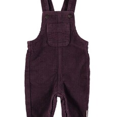 Piupiuchick Baby dungarees | Aubergine corduroy