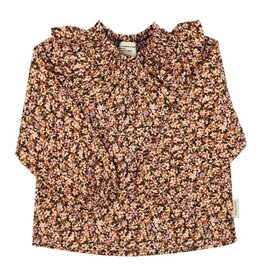 Piupiuchick Blouse | Light pink & brown flowers