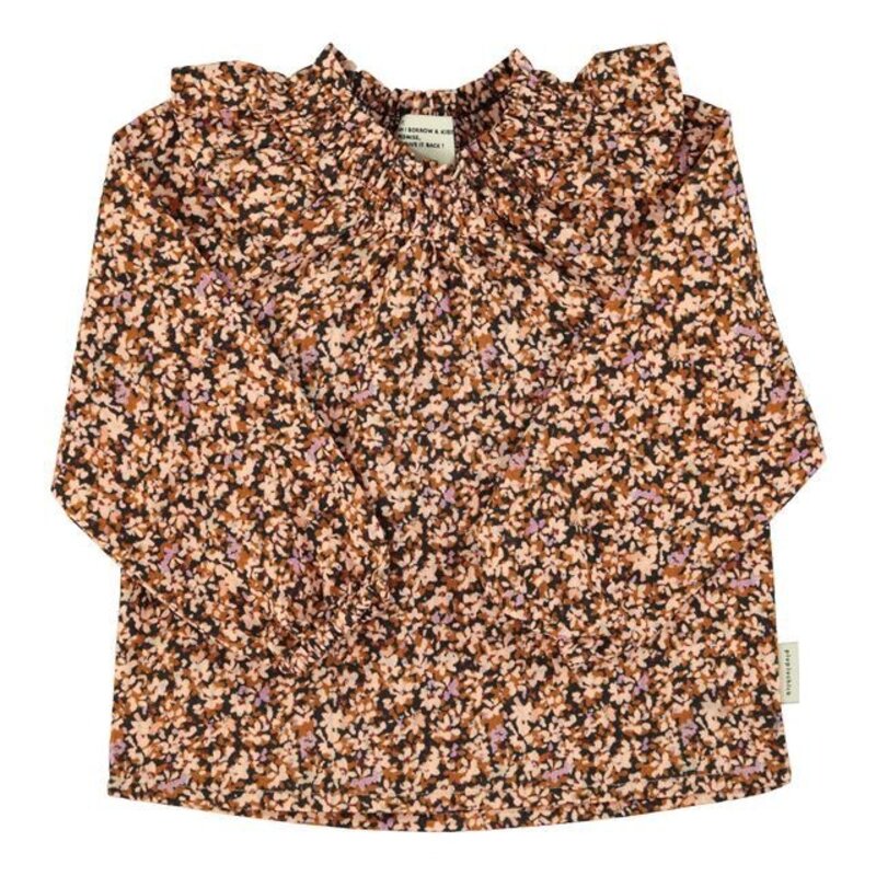 Piupiuchick Blouse | Light pink & brown flowers