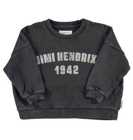 Piupiuchick Sweatshirt |Faded black w/ "Jimi Hendrix" print