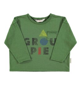Piupiuchick Longsleeve t'shirt | Dark green w/ "groupie" print