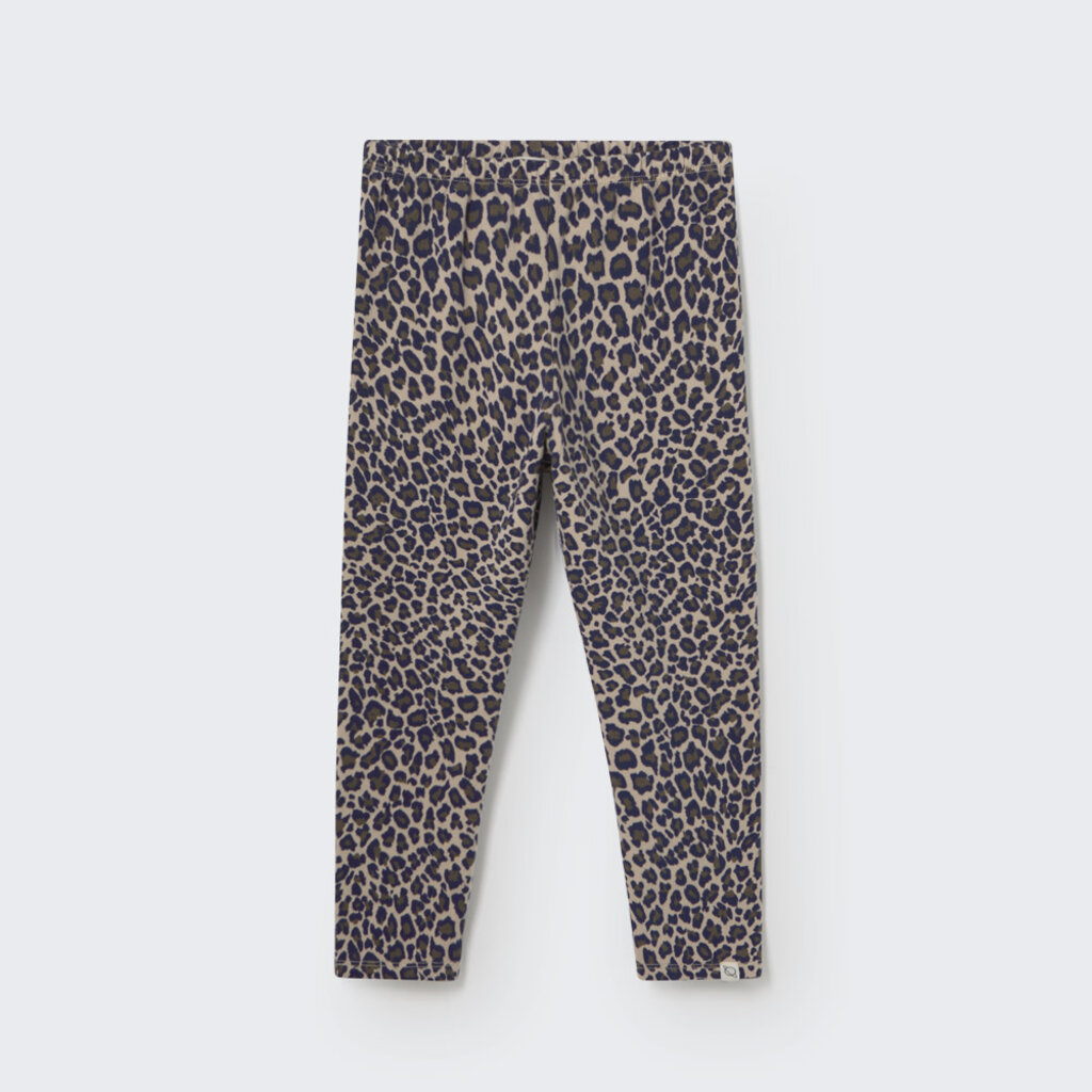 Cozmo Animal Print Fleece Baby Leggings Stone-Animal Print Fleece