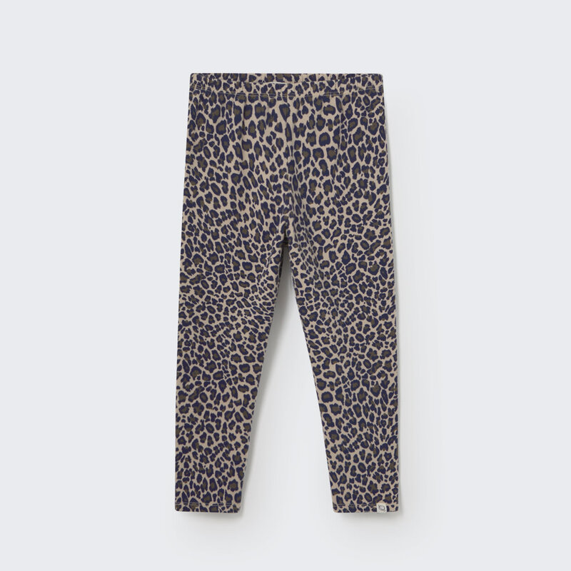 Cozmo Animal Print Fleece Baby Leggings Stone-Animal Print Fleece