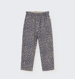 Cozmo Animal Print Twill Pants Stone-Animal Print Twill