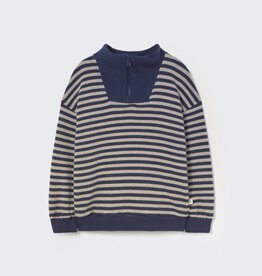 Cozmo Soft Stripes Knit Sweater Navy-Soft Stripes Knit