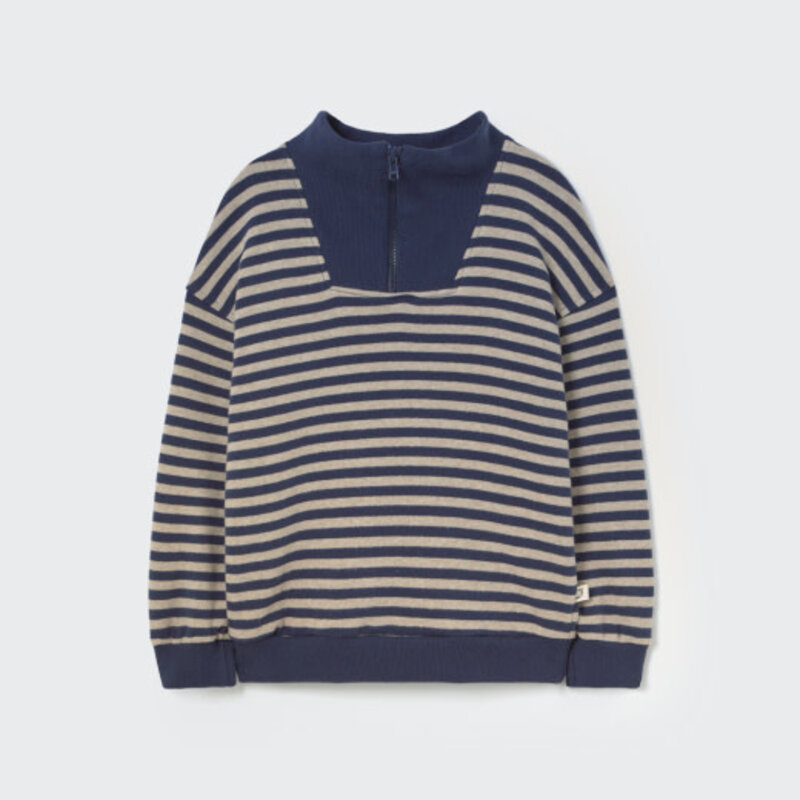Cozmo Soft Stripes Knit Sweater Navy-Soft Stripes Knit