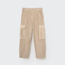 Cozmo Wide Corduroy Cargo Pants Stone-Wide Corduroy