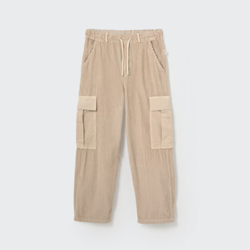 Cozmo Wide Corduroy Cargo Pants Stone-Wide Corduroy