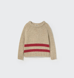 Cozmo Tweed Tricot Baby Sweater Stone Red-Tweed Tricot