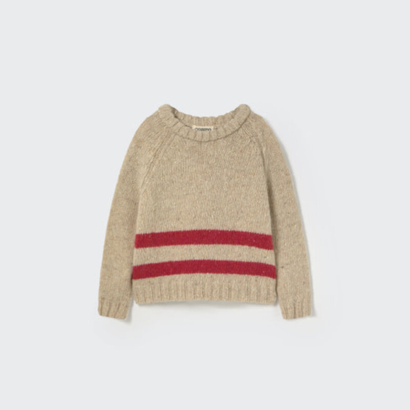 Cozmo Tweed Tricot Baby Sweater Stone Red-Tweed Tricot