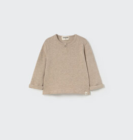 Cozmo Soft Brushed Knit Baby Sweater Stone-Soft Brushed Knit