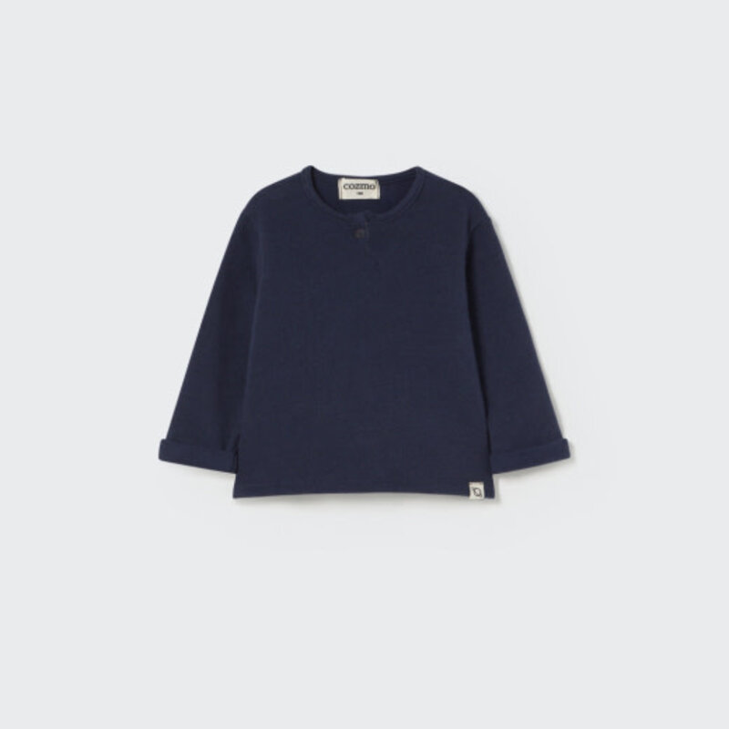 Cozmo Soft Brushed Knit Baby Sweater Navy-Soft Brushed Knit
