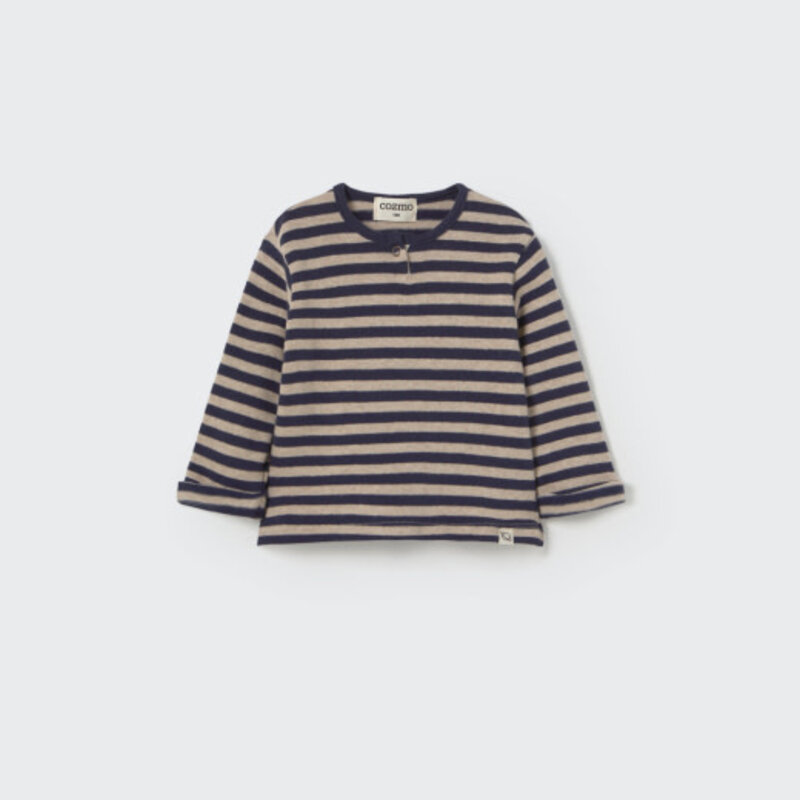 Cozmo Soft Stripes Knit Baby Sweater Navy-Soft Stripes Knit