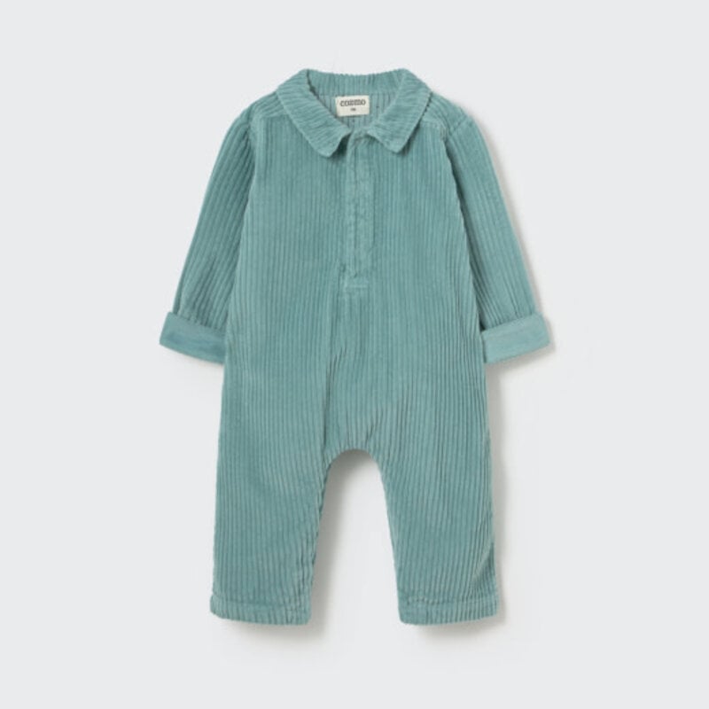 Cozmo Wide Corduroy Baby Jumpsuit Artic Blue-Wide Corduroy