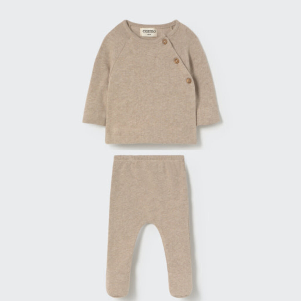 Cozmo Soft Brushed Knit Newborn Set Stone-Soft Brushed Knit