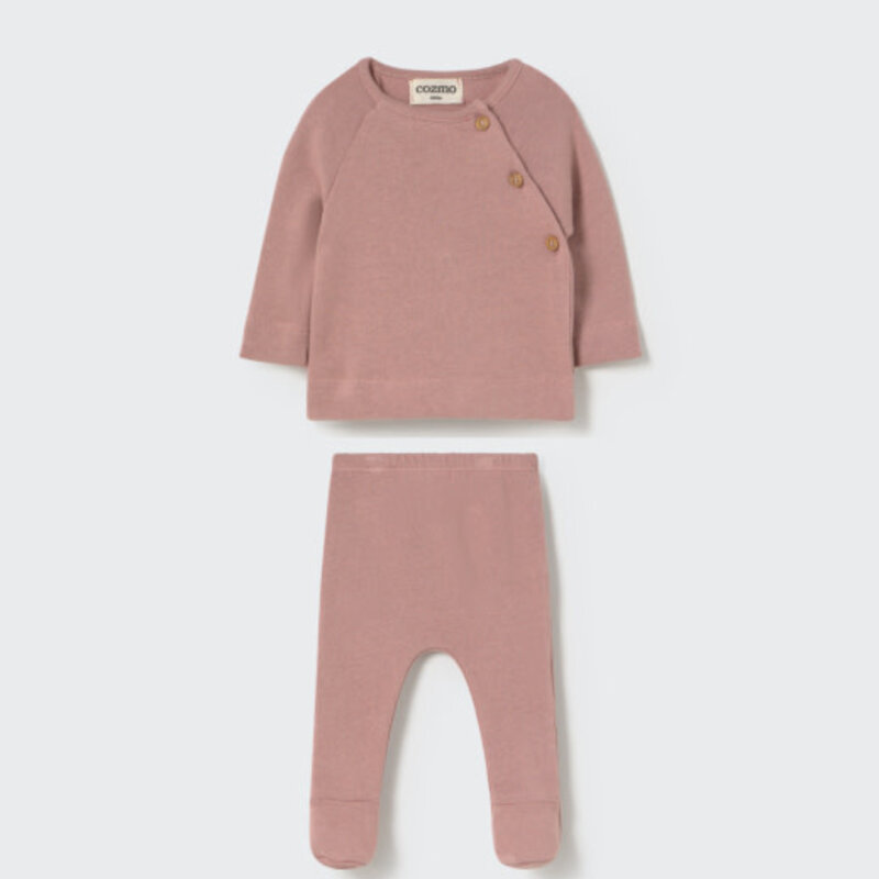 Cozmo Soft Brushed Knit Newborn Set Silver Pink-Soft Brushed Knit