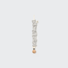 Cozmo Mini Gingham Flannel Newborn Pacifier Clip White-Mini Gingham Flannel