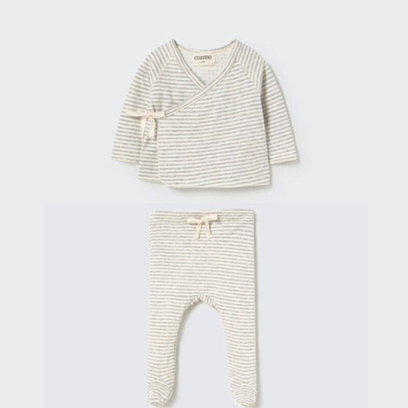 Cozmo Double Faced Jersey Newborn Set White-Double-Faced Jersey
