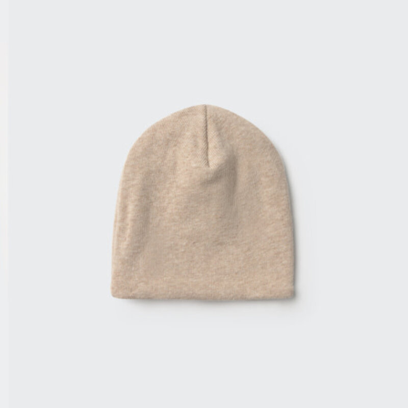 Cozmo Soft Brushed Knit Newborn Beanie Stone-Soft Brushed Knit