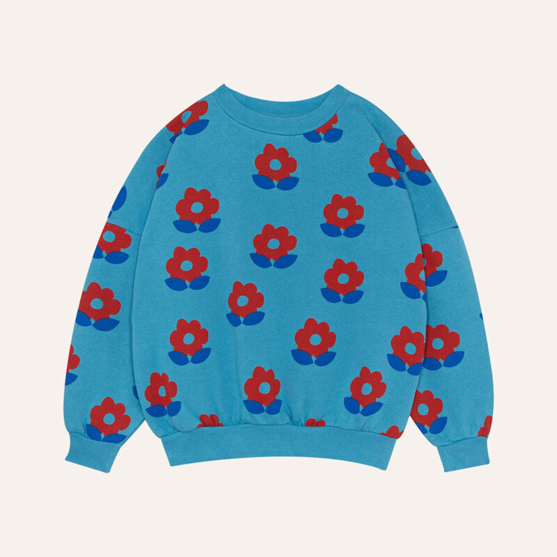 The Campamento Big Flowers Blue Sweatshirt