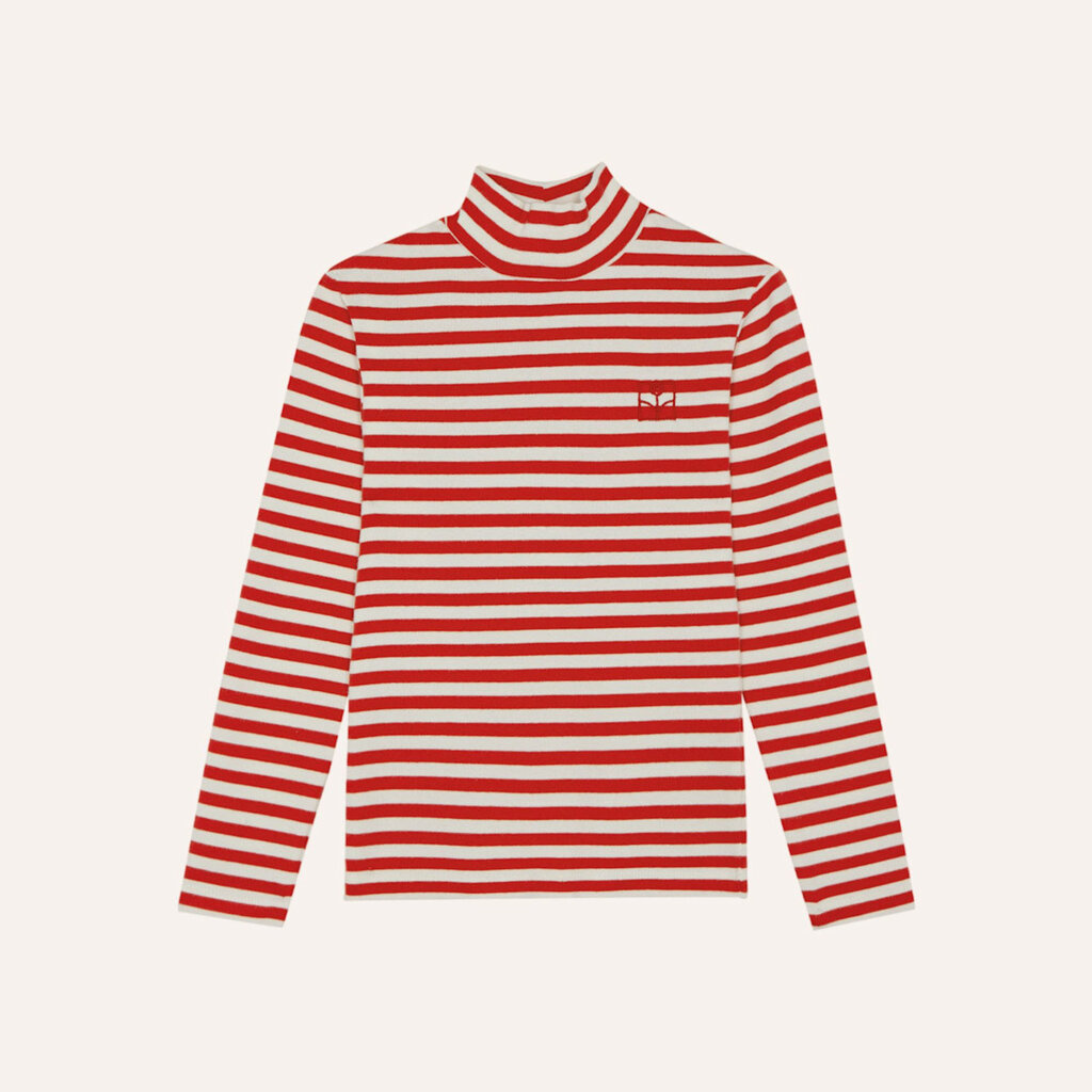 The Campamento Red Stripes Turtle Neck Tshirt