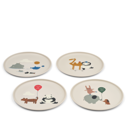 Liewood Remco Plate 4-Pack Around the world / Sandy