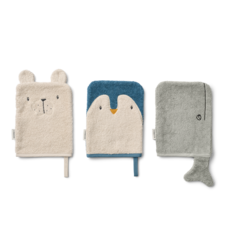 Liewood Sylvester Washcloth 3-pack Arctic Sea /  Ocean view