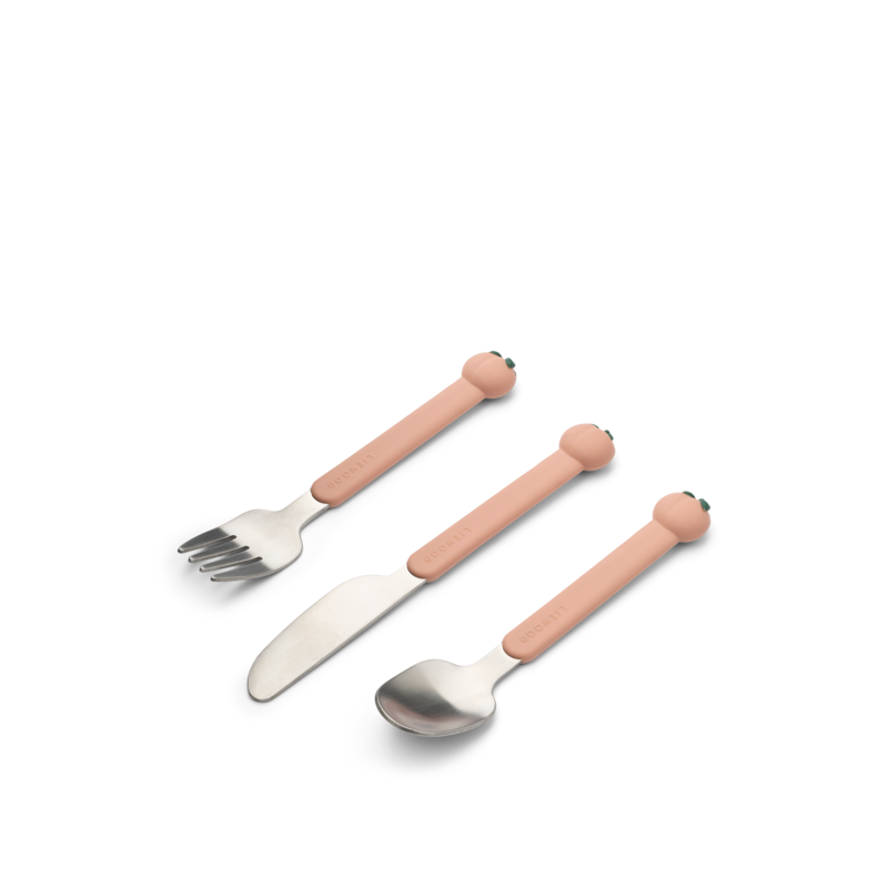 Liewood Tove Peach Cutlery Set Peach / Pale tuscany multi mix