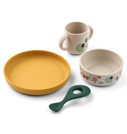 Liewood Vivi Printed Tableware Set Around the world / Sandy