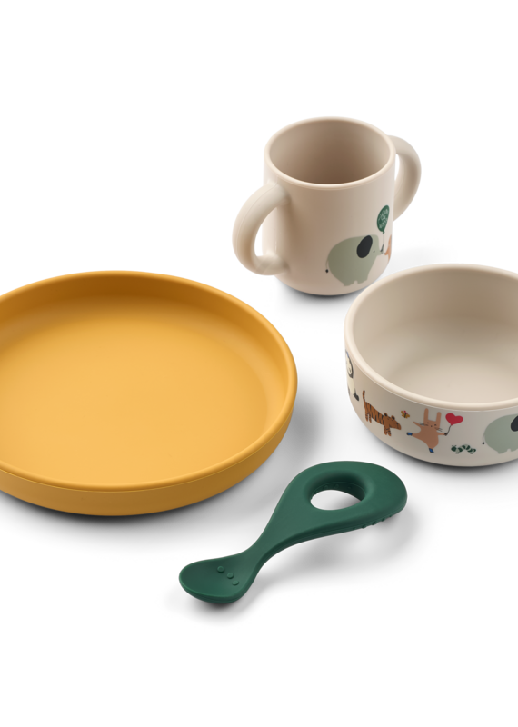 Liewood Vivi Printed Tableware Set Around the world / Sandy