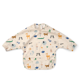Liewood Merle Printed Cape Bib Around the world / Sandy