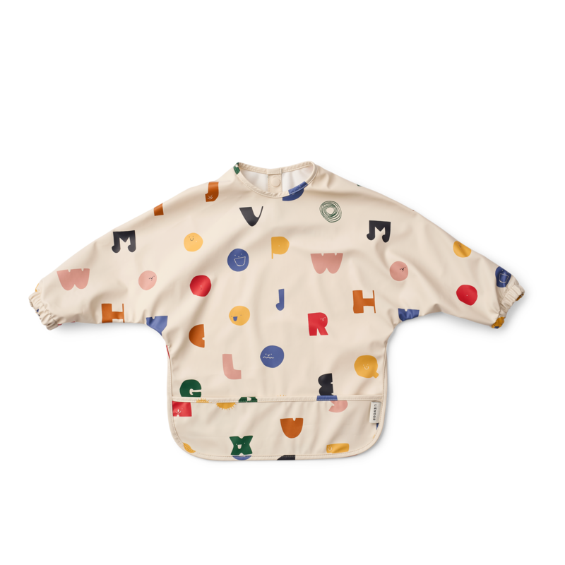 Liewood Merle Printed Cape Bib Characters / Sandy